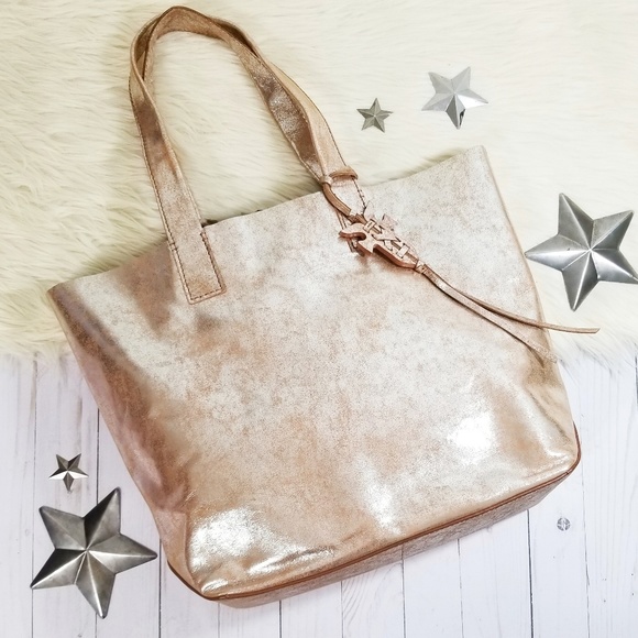 Frye Handbags - SOLD Frye Carson tote bag metallic gold leather